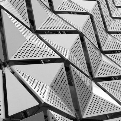 3D Perforated Aluminium Sheet Plate Panel Fabricated And Customized To Wall Decoration
