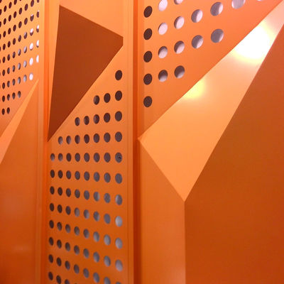 Aluminiowe pokrycie ścian z zasłonami 3D Perforated Metal Panel