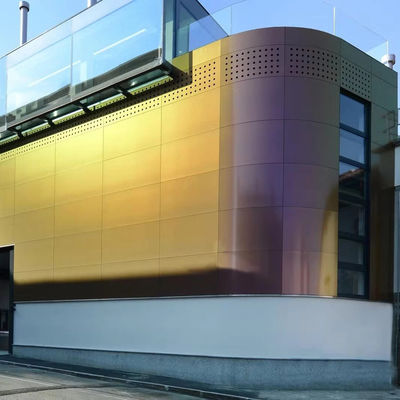 Perforowane blachy metalowe z aluminium z wykończeniem powierzchni anodowej lub powłoką powłoką do pokrycia ścian zasłon